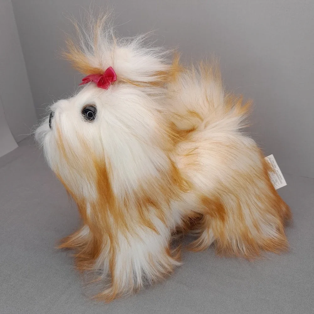 Battat Shih Tzu Puppy Plush White Tan Dog 6
